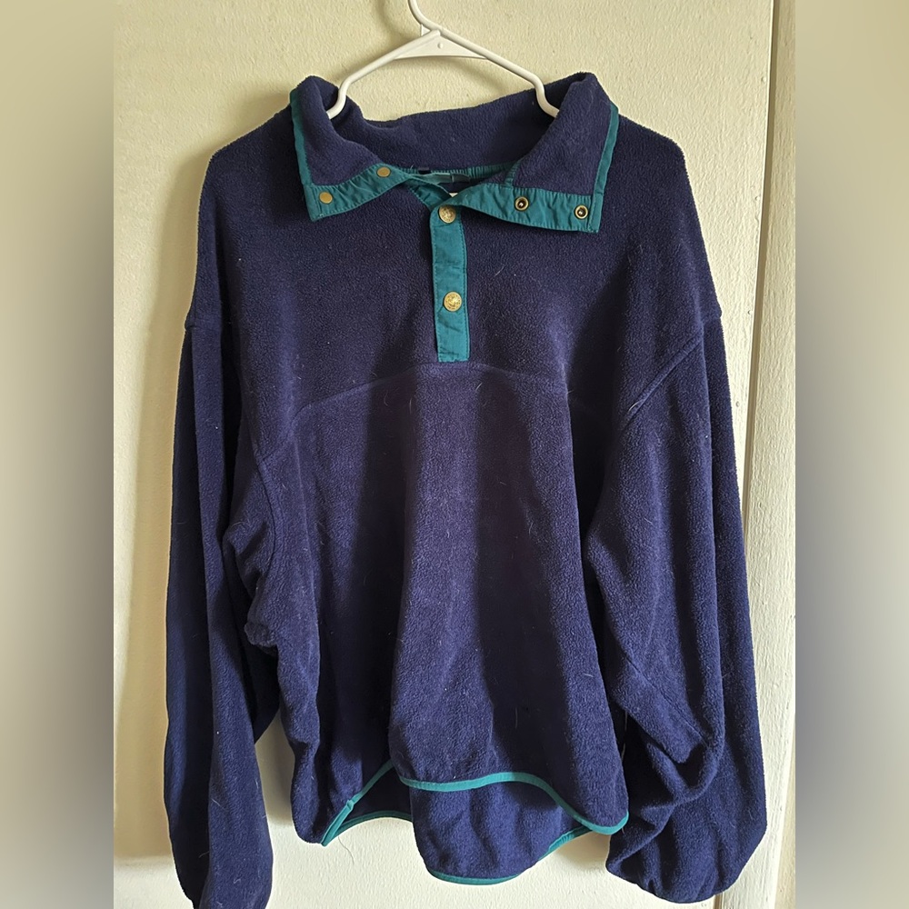 Fleece Quarter Zip / Button Collared Sweater